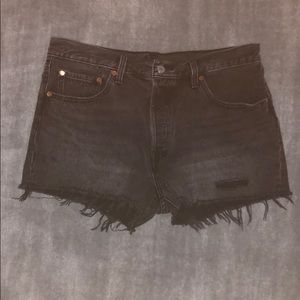 Levi’s 501 high rise shorts in Dark Hour